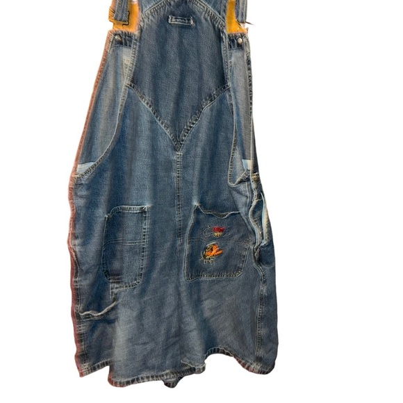 Vintage Disney Winnie the pooh tigger jean denim overalls shorts plus size 24 - Picture 2 of 6